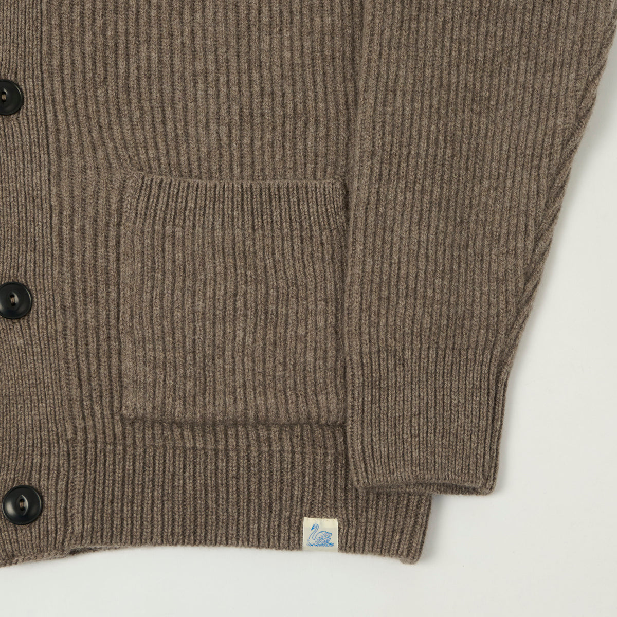 Merz b. Schwanen Merino Wool Cardigan - Grain