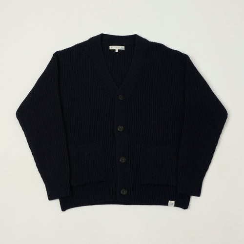 Merz b. Schwanen Merino Wool Cardigan - Dark Navy