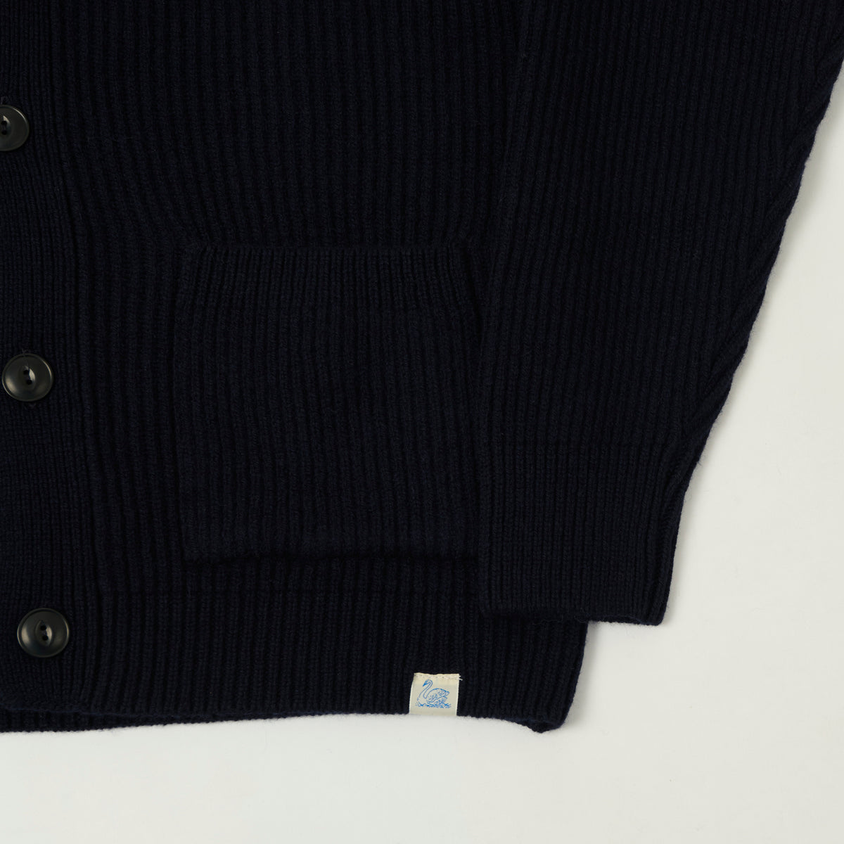 Merz b. Schwanen Merino Wool Cardigan - Dark Navy