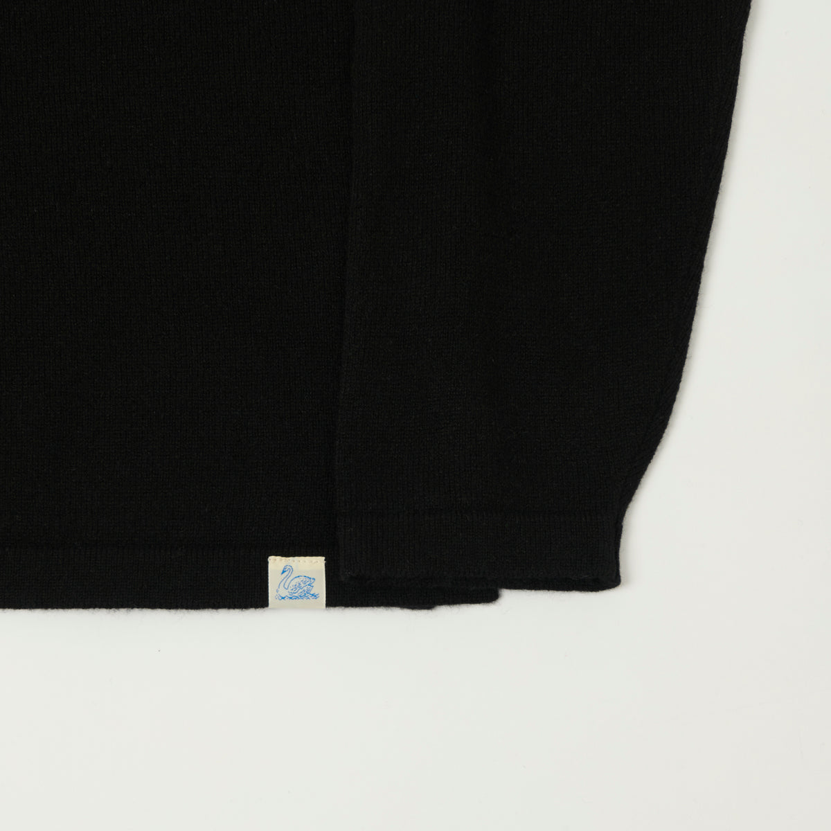 Merz b. Schwanen Merino Wool Long Sleeve Shirt - Deep Black