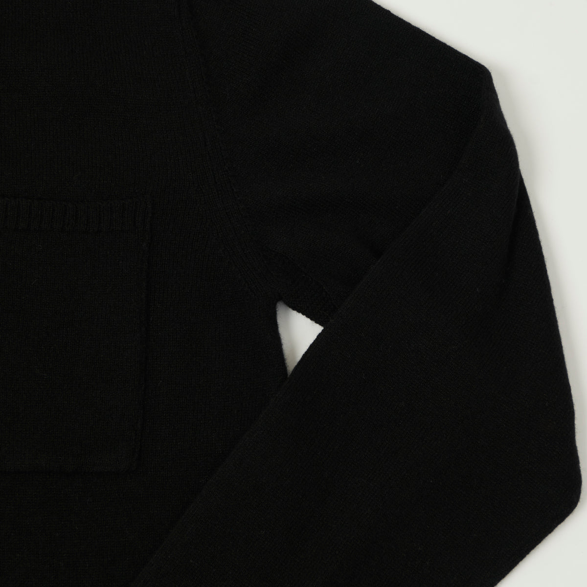 Merz b. Schwanen Merino Wool Long Sleeve Shirt - Deep Black
