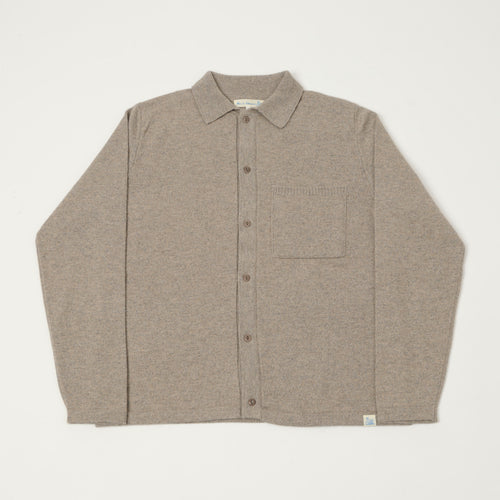 Merz b. Schwanen Merino Long Sleeve Shirt - Faded Grain