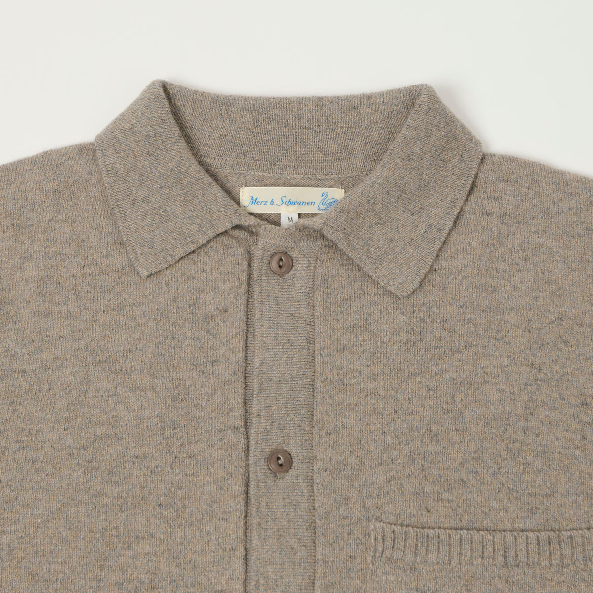 Merz b. Schwanen Merino Long Sleeve Shirt - Faded Grain
