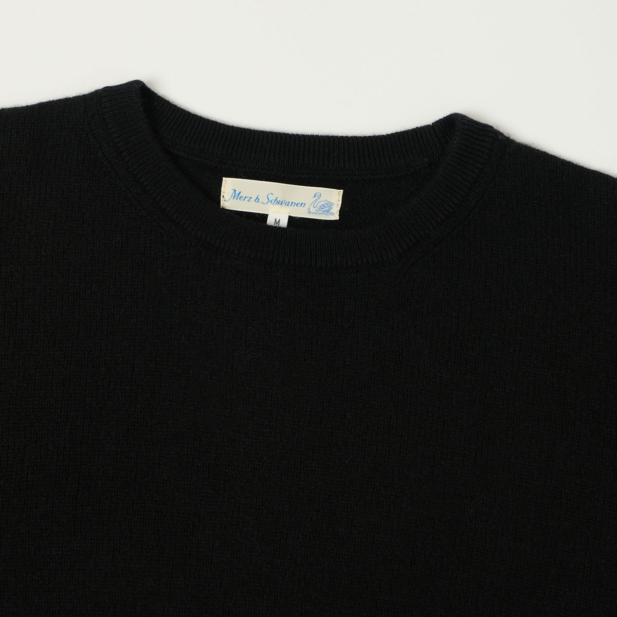 Merz b. Schwanen Lightweight Wool-Silk-Cashmere Sweater - Deep Black