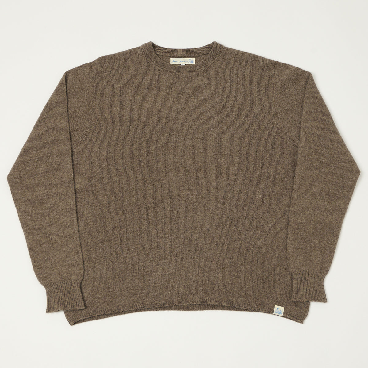 Merz b. Schwanen Lightweight Wool-Silk-Cashmere Sweater - Grain