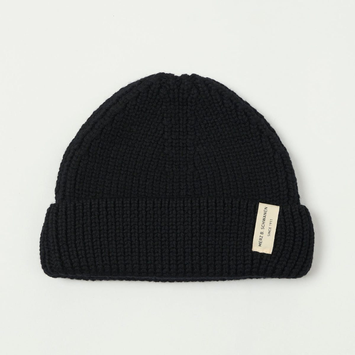 Merz b. Schwanen Loose Knit Wool Beanie - Deep Black