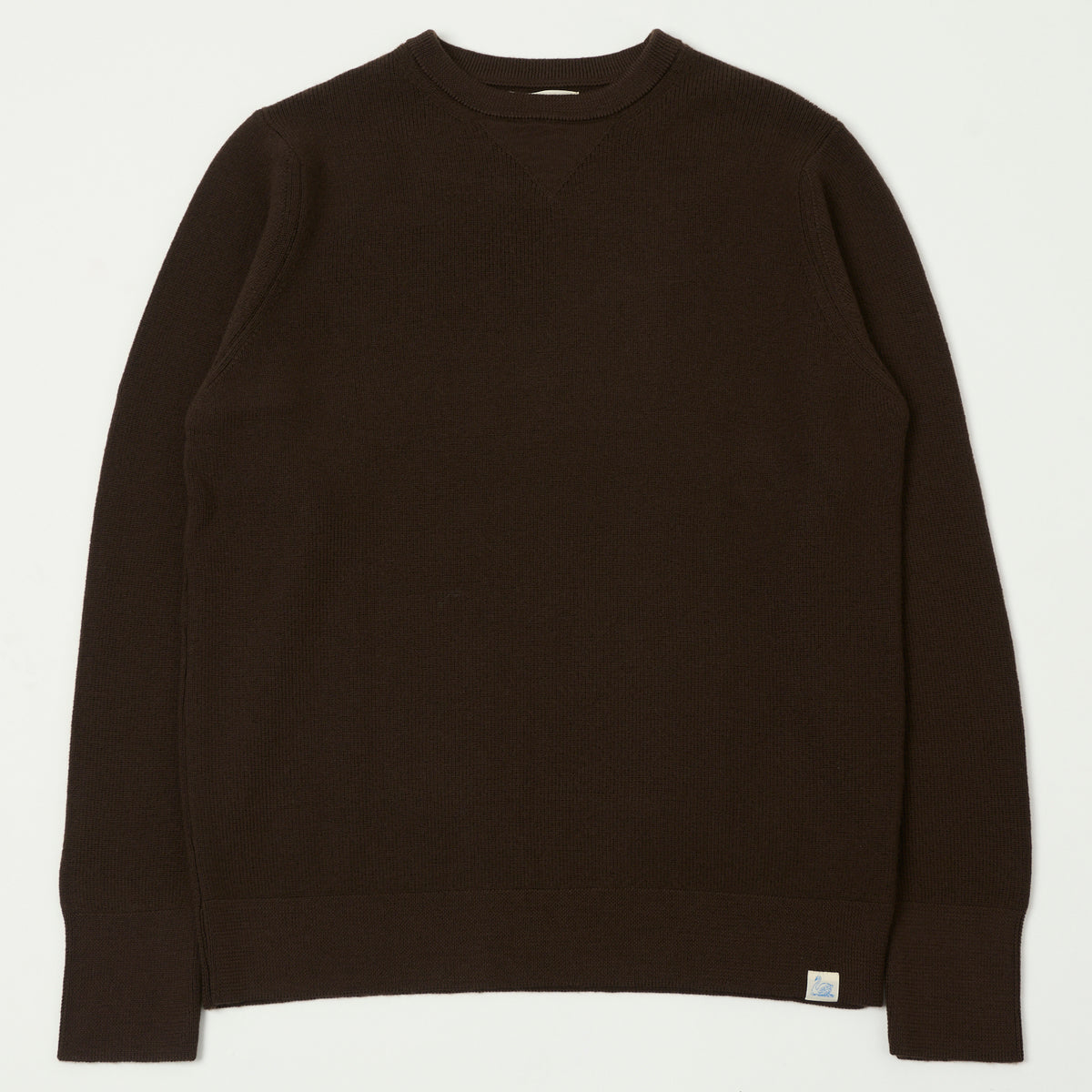 Merz b. Schwanen Ribbed Merino Wool Pullover - Coffee