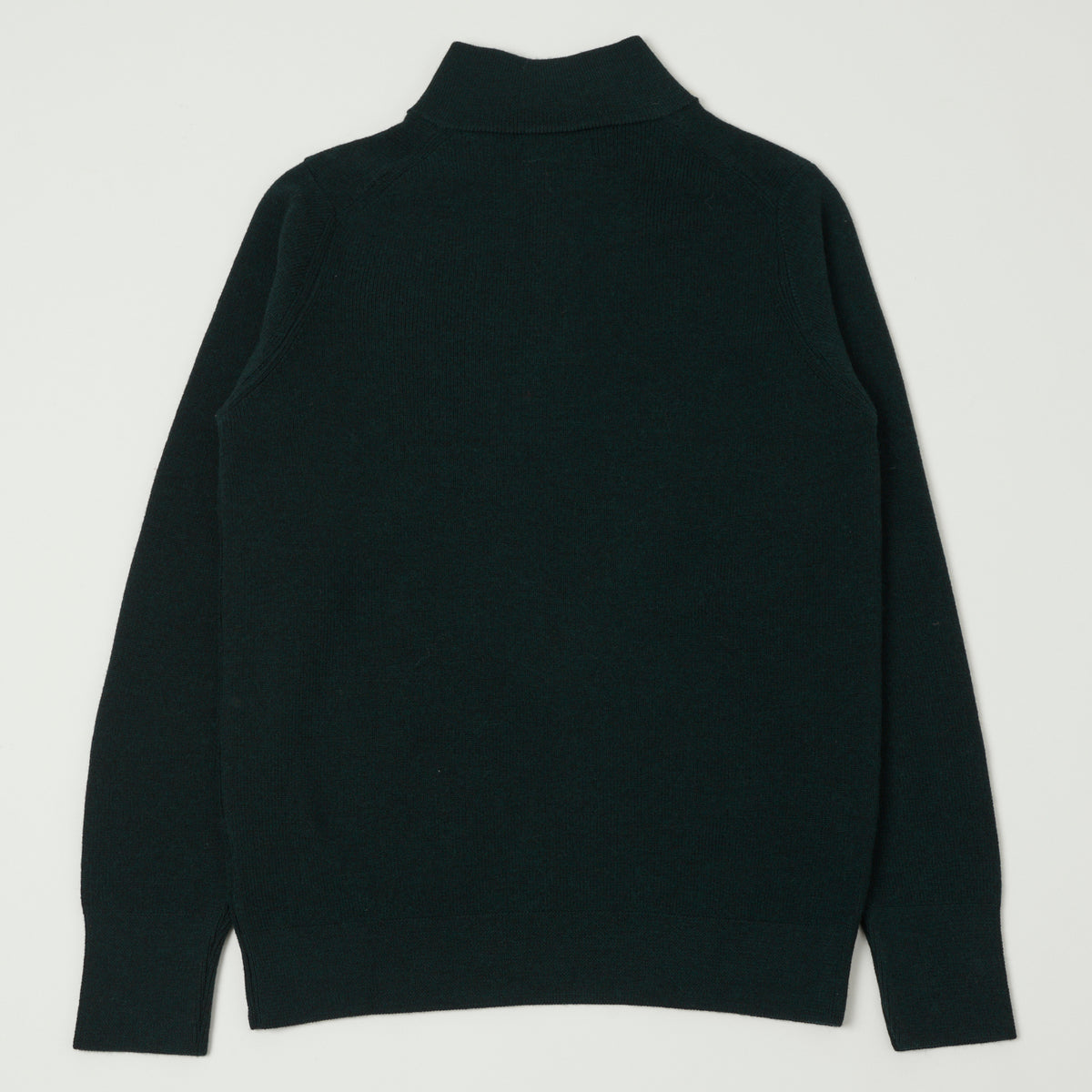 Merz b. Schwanen Merino Wool Quarter Zip Sweater - Dark Teal
