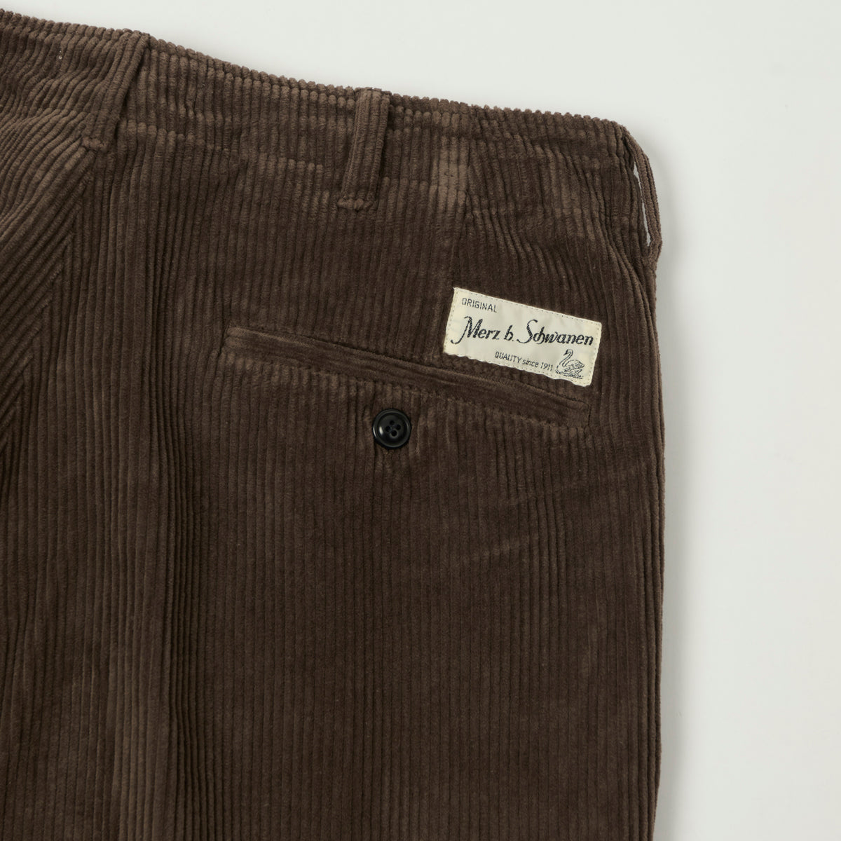 Merz b. Schwanen Organic Cotton Corduroy Chinos - Chocolate