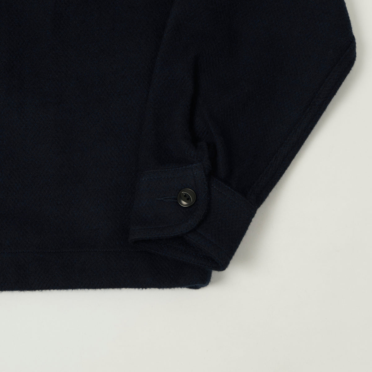 Merz b. Schwanen Organic Cotton Herringbone Shirt - Night Blue