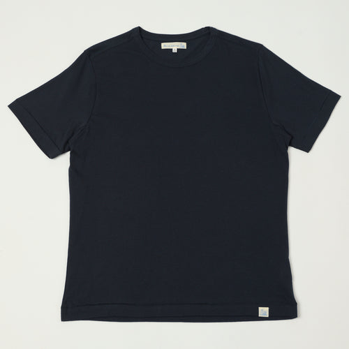 Merz b. Schwanen Pima Cotton T-Shirt - Dark Navy