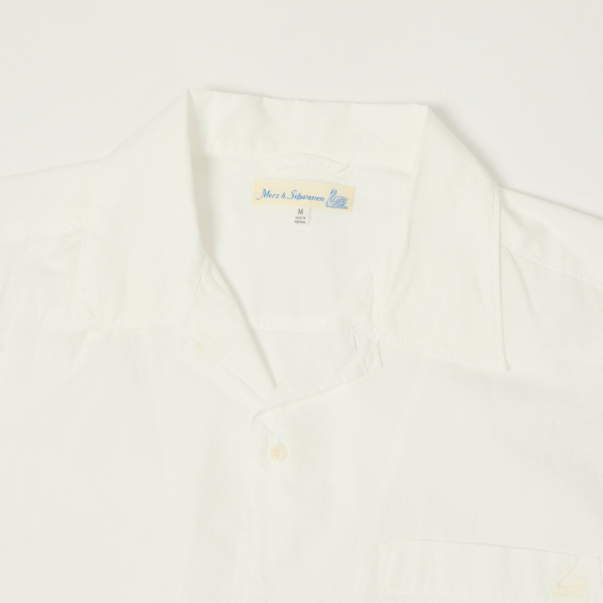 Merz b. Schwanen Poplin Short Sleeve Shirt - White