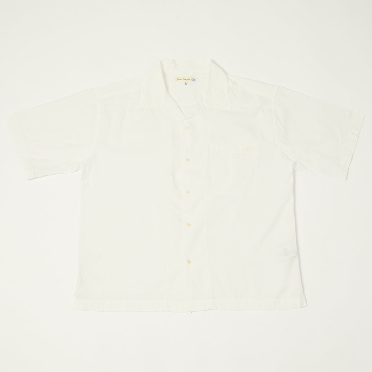 Merz b. Schwanen Poplin Short Sleeve Shirt - White