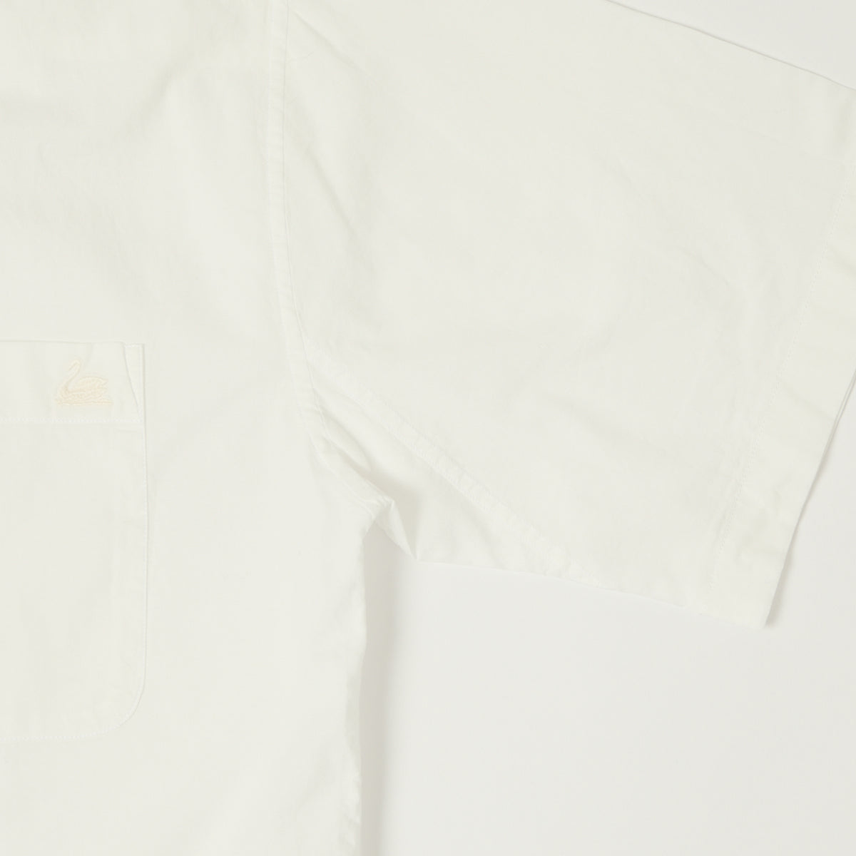 Merz b. Schwanen Poplin Short Sleeve Shirt - White
