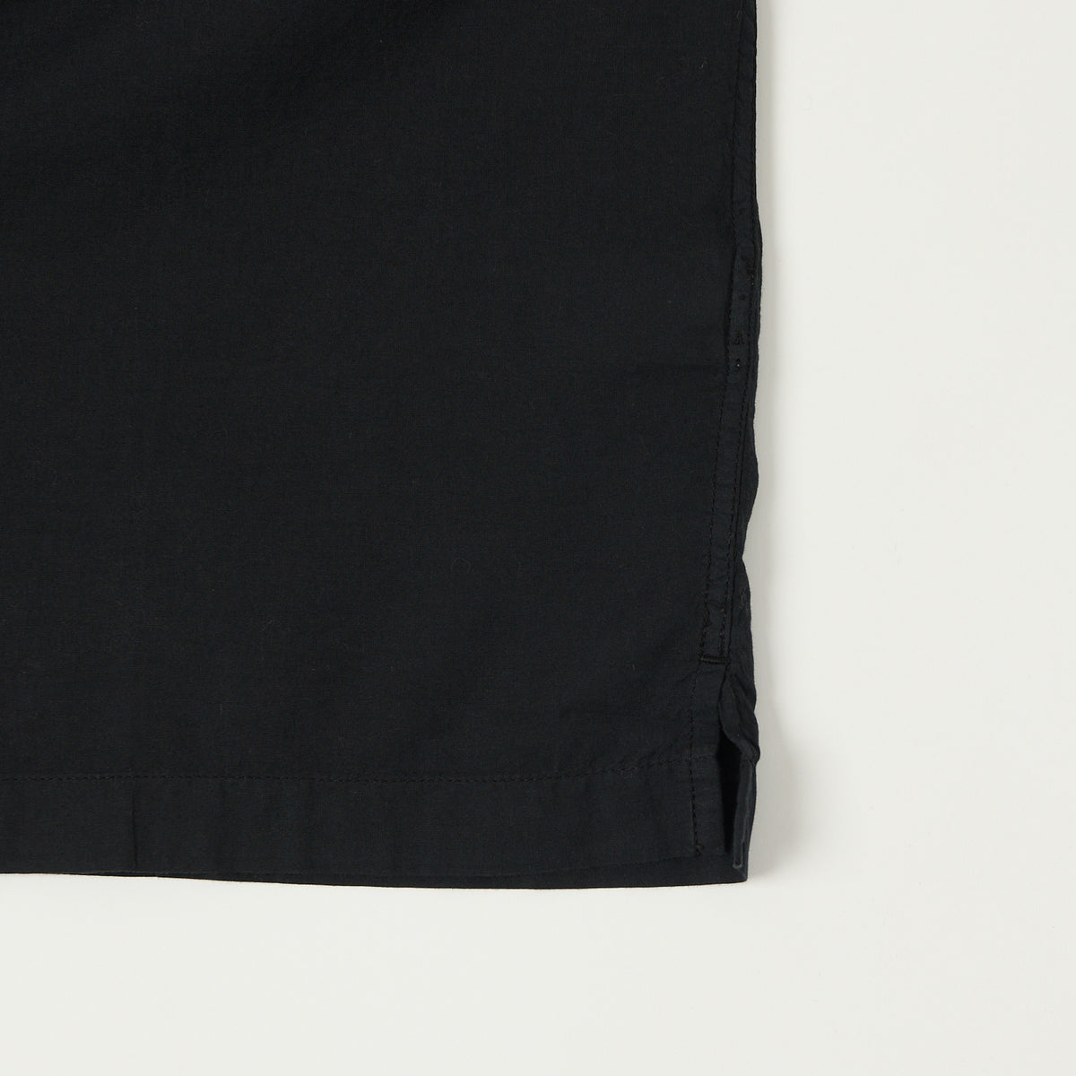 Merz b. Schwanen Poplin Short Sleeve Shirt - Deep Black