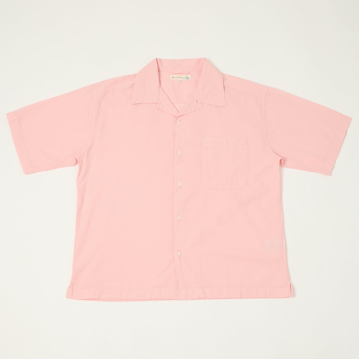 Merz b. Schwanen Poplin Short Sleeve Shirt - Faded Peach