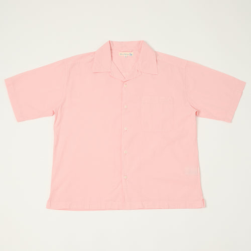 Merz b. Schwanen Poplin Short Sleeve Shirt - Faded Peach