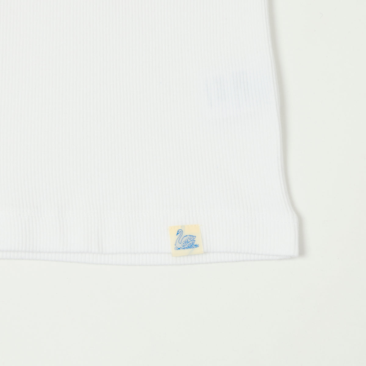 Merz b. Schwanen Organic Cotton Ribbed Tank Top - White