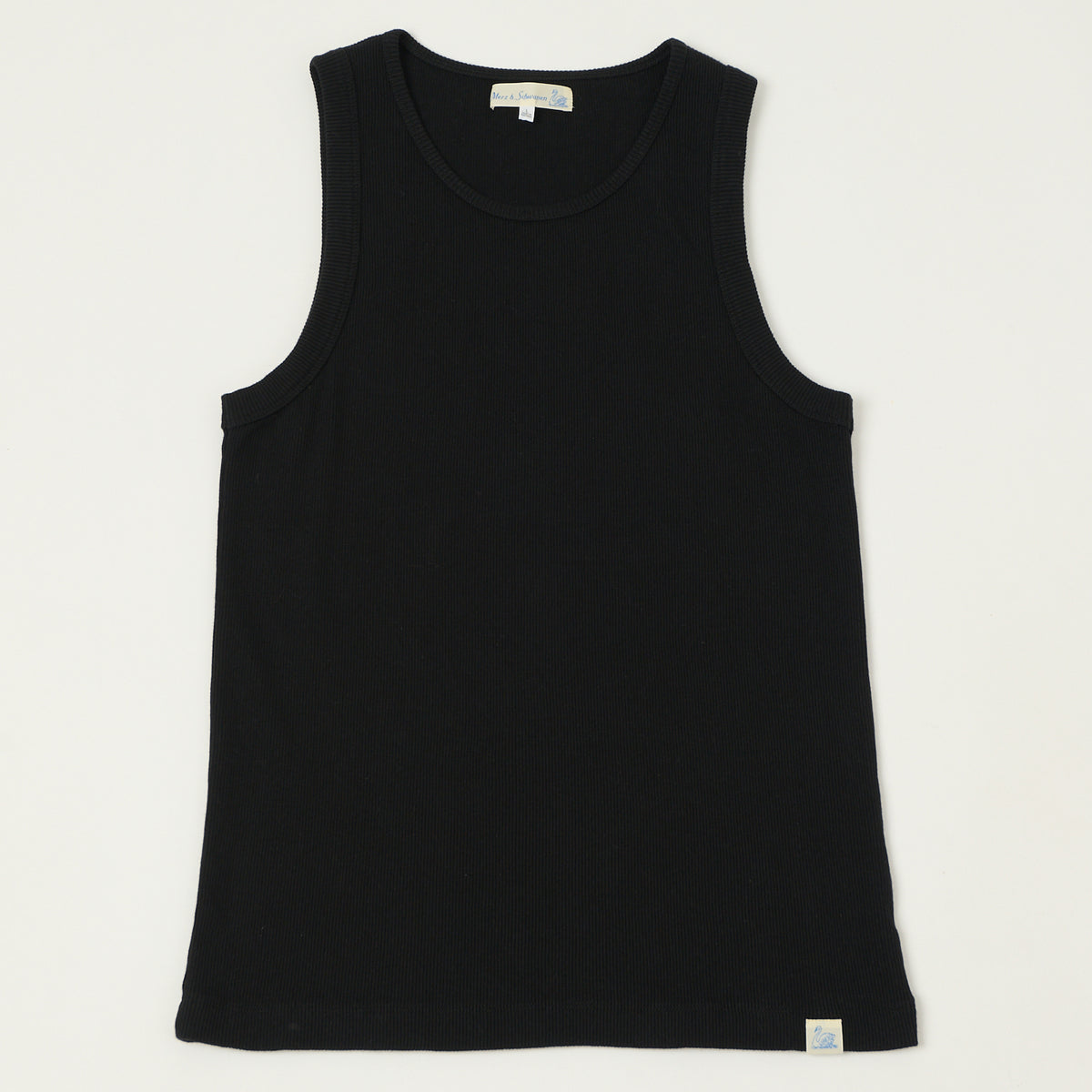 Merz b. Schwanen Ribbed Tank Top - Deep Black