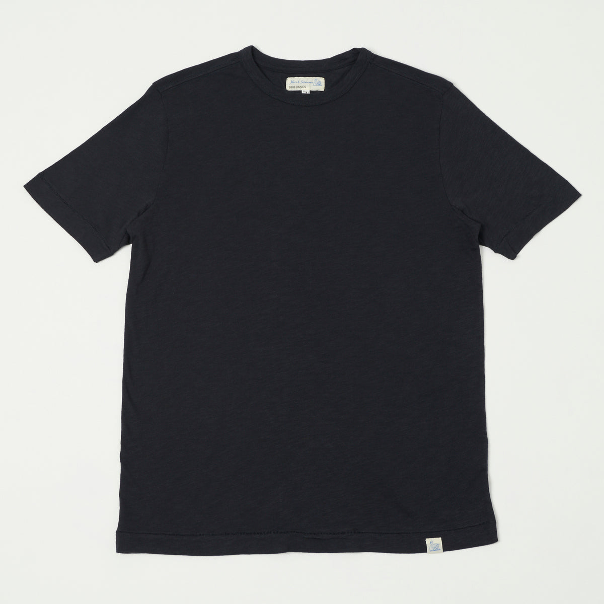 Merz b. Schwanen SCT04 Pima Slub Cotton Tee - Dark Navy