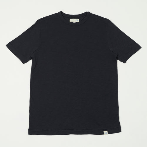 Merz b. Schwanen SCT04 Pima Slub Cotton Tee - Dark Navy