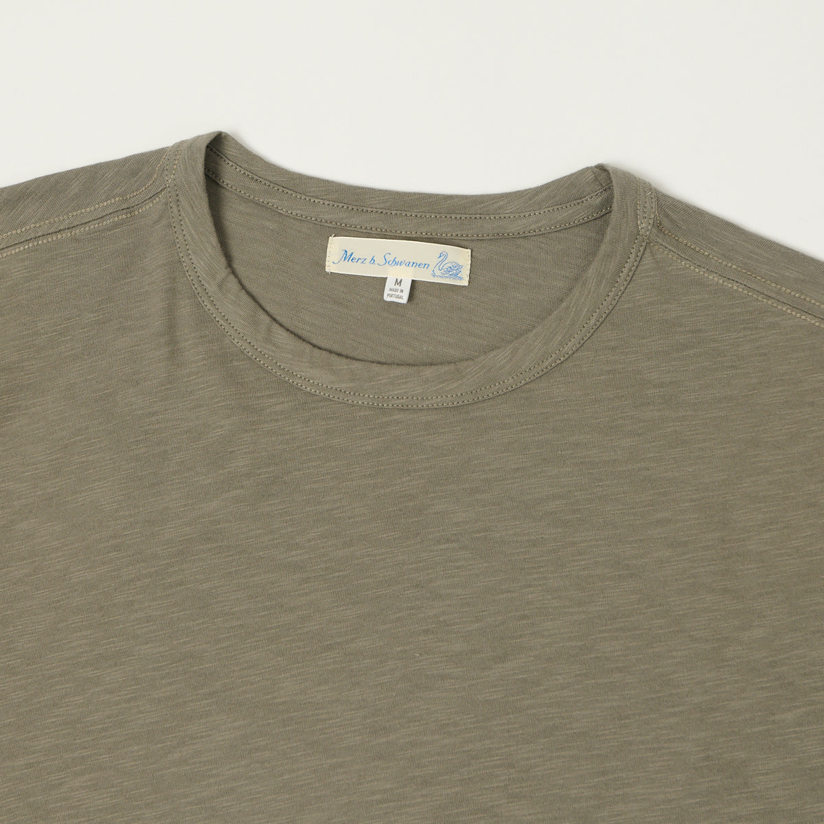 Merz b. Schwanen SCT04 Pima Slub Cotton Tee - Vintage Army