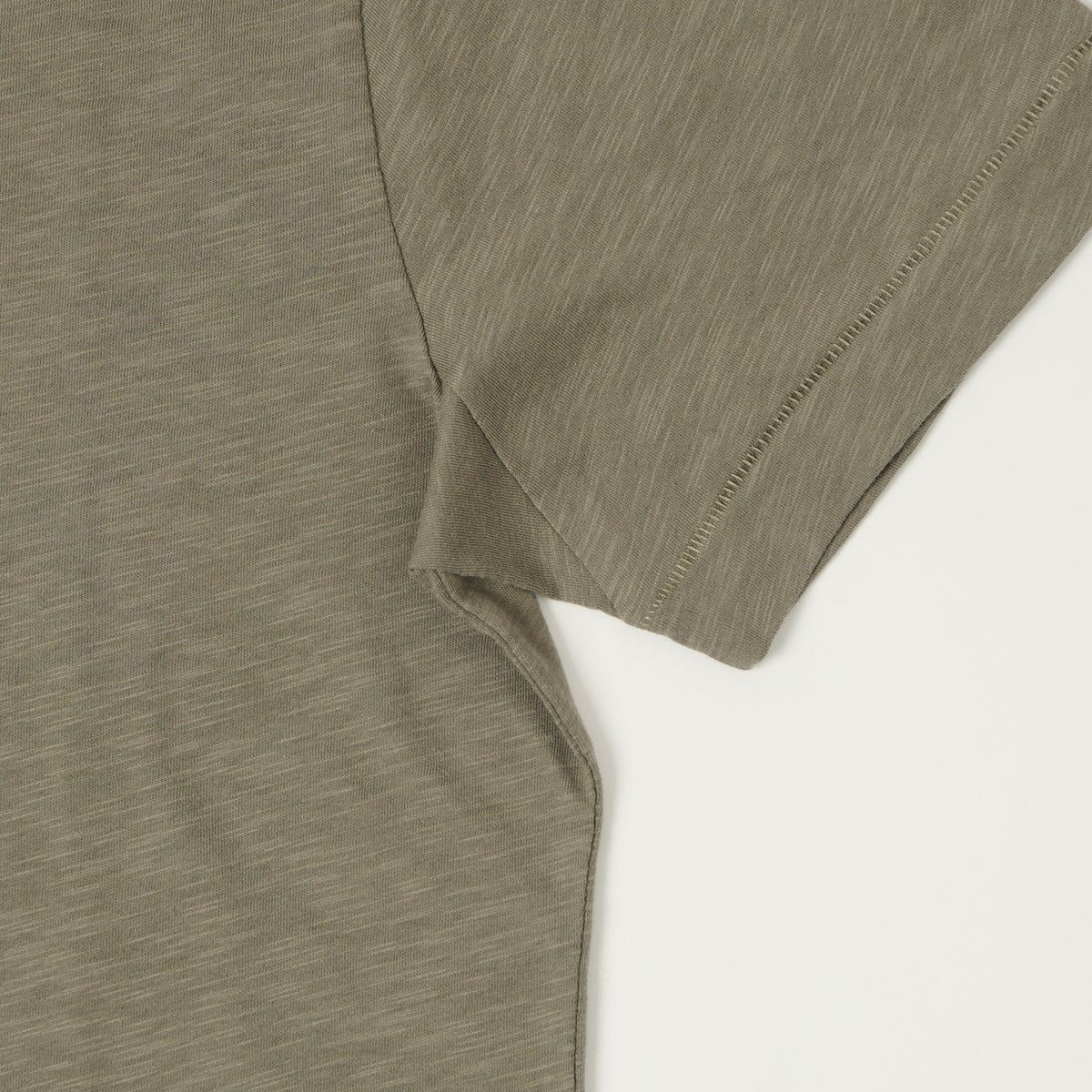 Merz b. Schwanen SCT04 Pima Slub Cotton Tee - Vintage Army