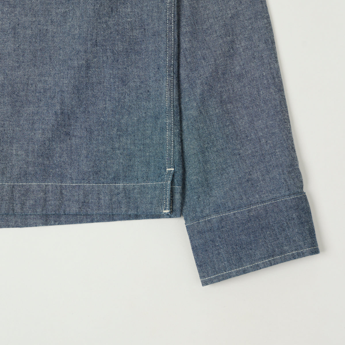 Merz b. Schwanen Classic Chambray Shirt - Denim Blue
