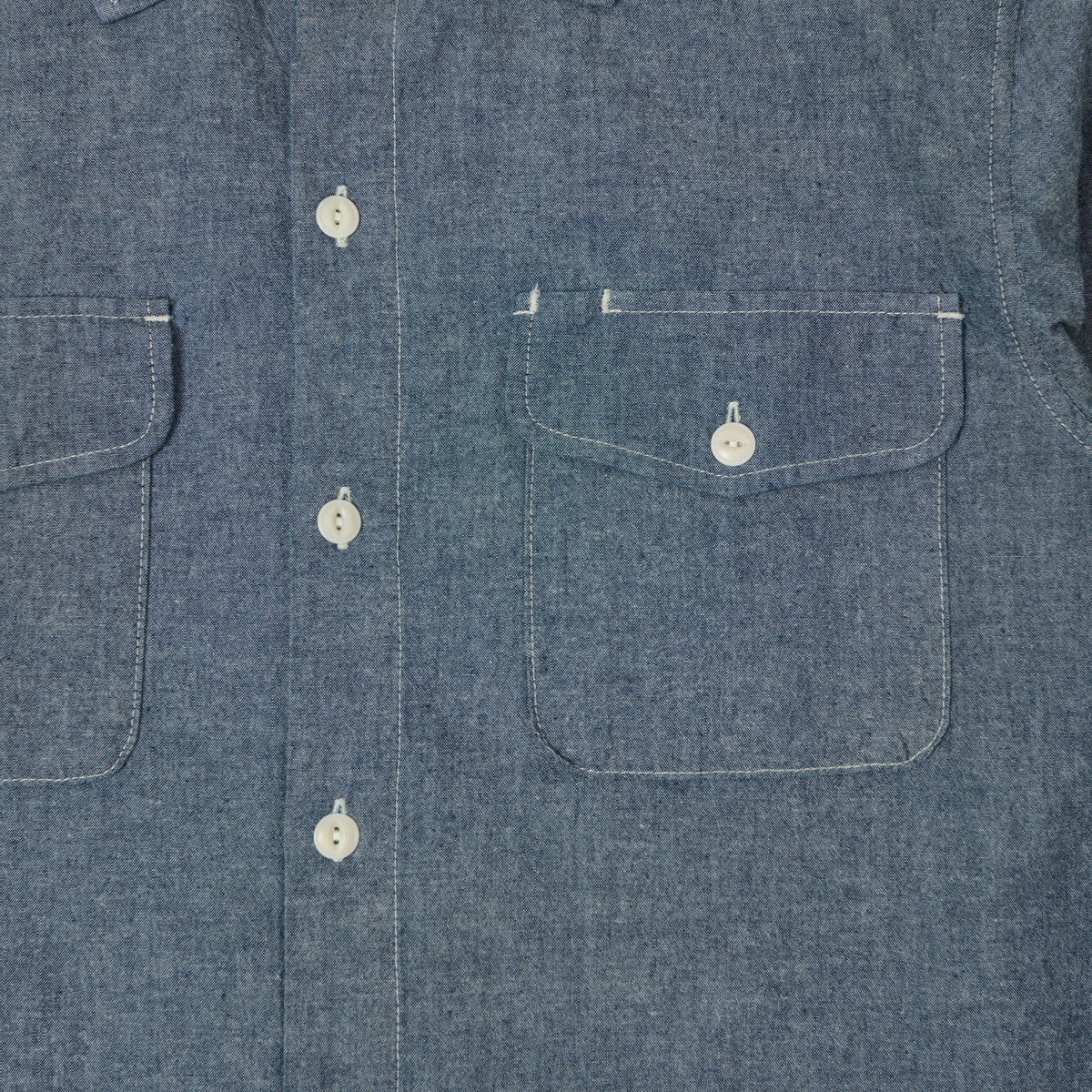 Merz b. Schwanen Classic Chambray Shirt - Denim Blue