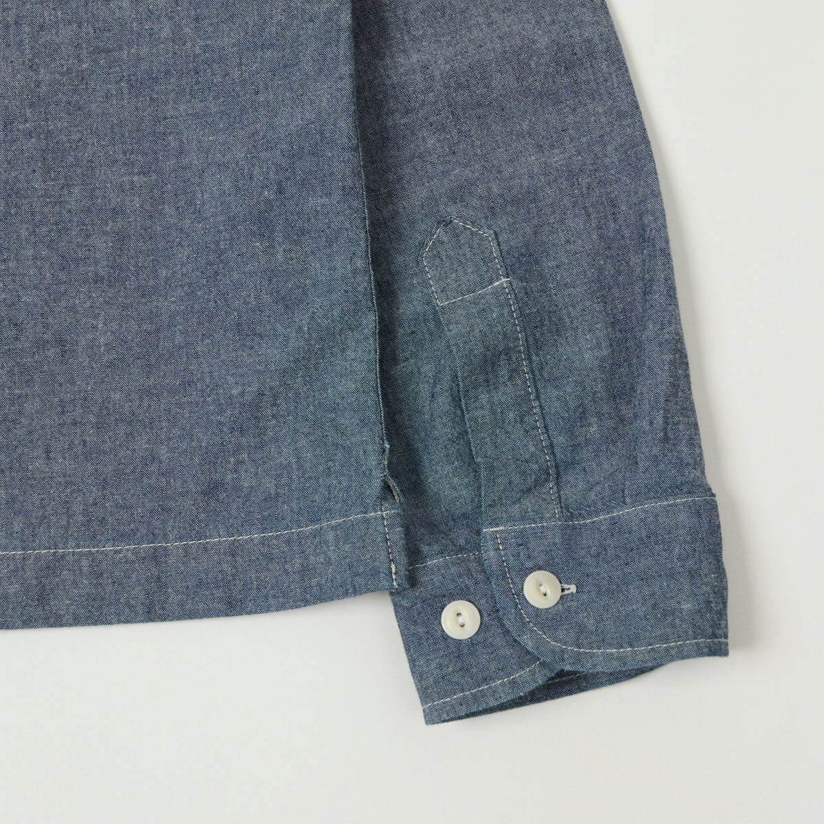 Merz b. Schwanen Classic Chambray Shirt - Denim Blue
