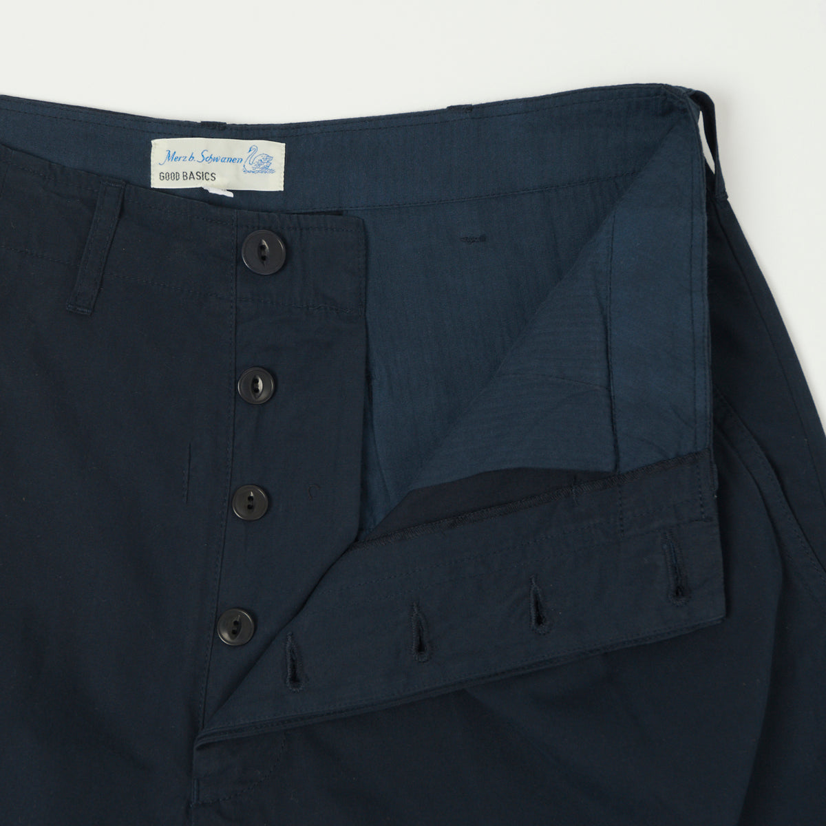Merz b. Schwanen 5.1oz Poplin Shorts - Dark Navy