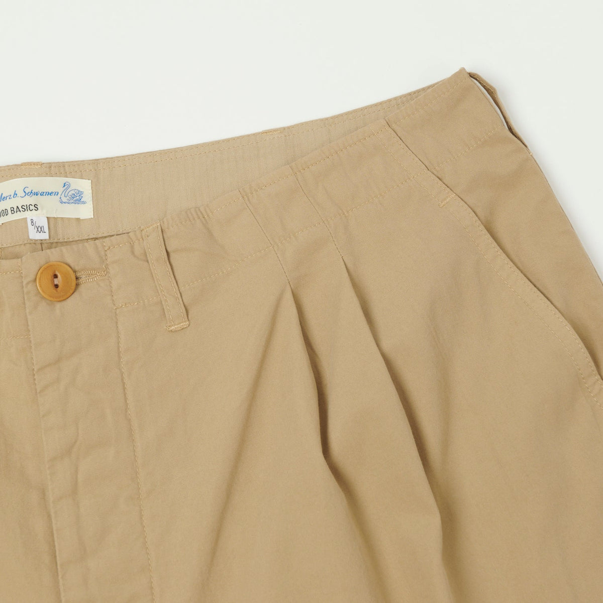 Merz b. Schwanen 5.1oz Poplin Shorts - Khaki
