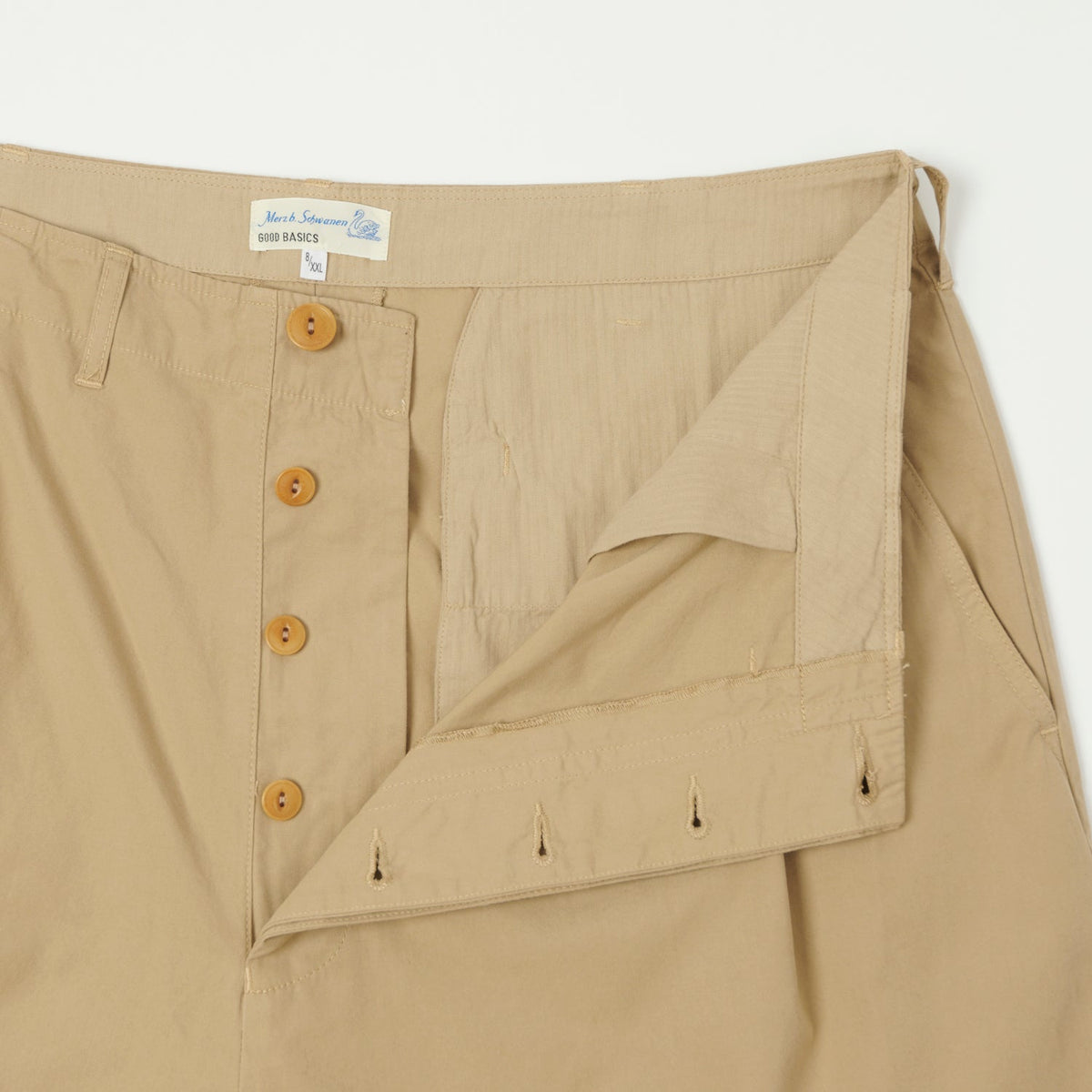 Merz b. Schwanen 5.1oz Poplin Shorts - Khaki
