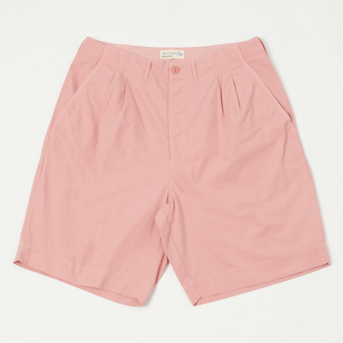 Merz b. Schwanen 5.1oz Poplin Shorts - Peach