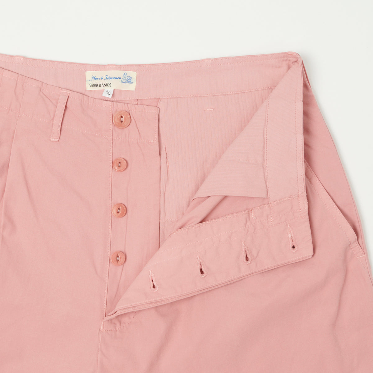 Merz b. Schwanen 5.1oz Poplin Shorts - Peach