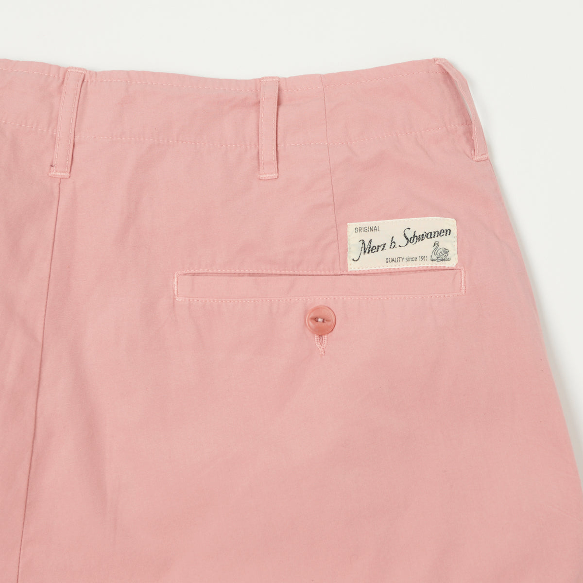 Merz b. Schwanen 5.1oz Poplin Shorts - Peach