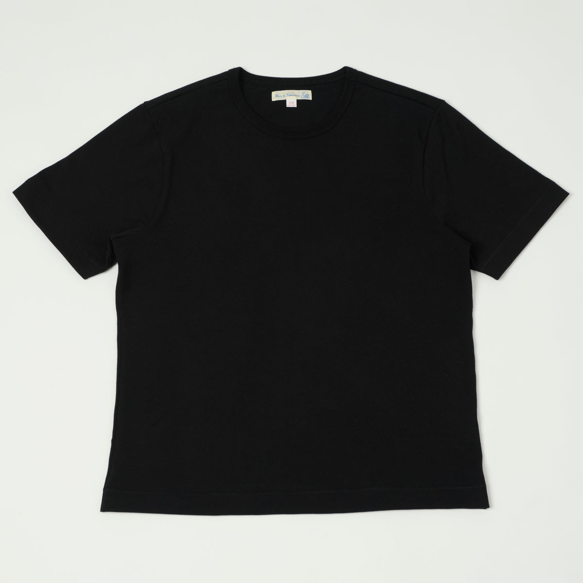Merz b. Schwanen 'The Originals' 2M15C Classic Cropped Jersey T-Shirt - Deep Black