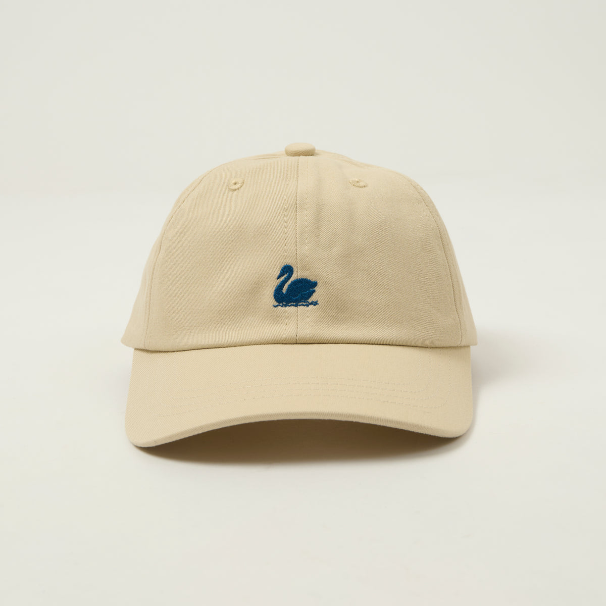 Merz b. Schwanen Swan Logo Cap - Light Khaki/Deep Blue