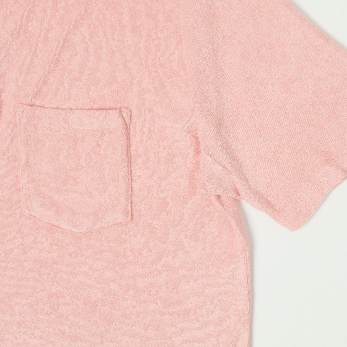 Merz b. Schwanen Plant Based Terry Polo Shirt - Peach