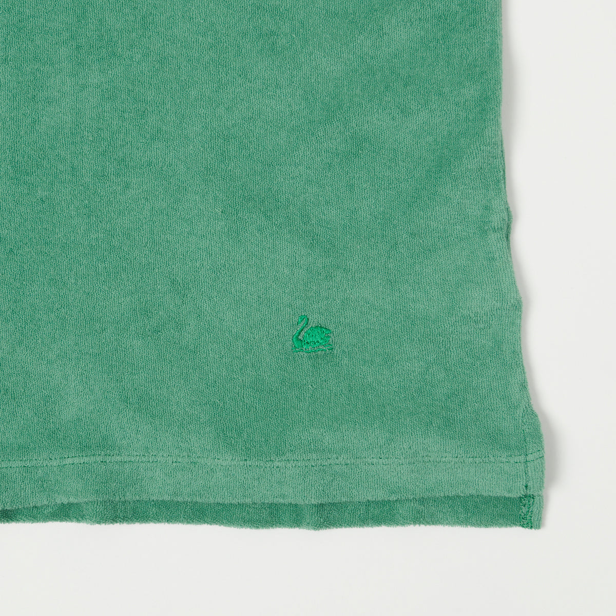 Merz b. Schwanen Plant Based Terry Polo Shirt - Grass