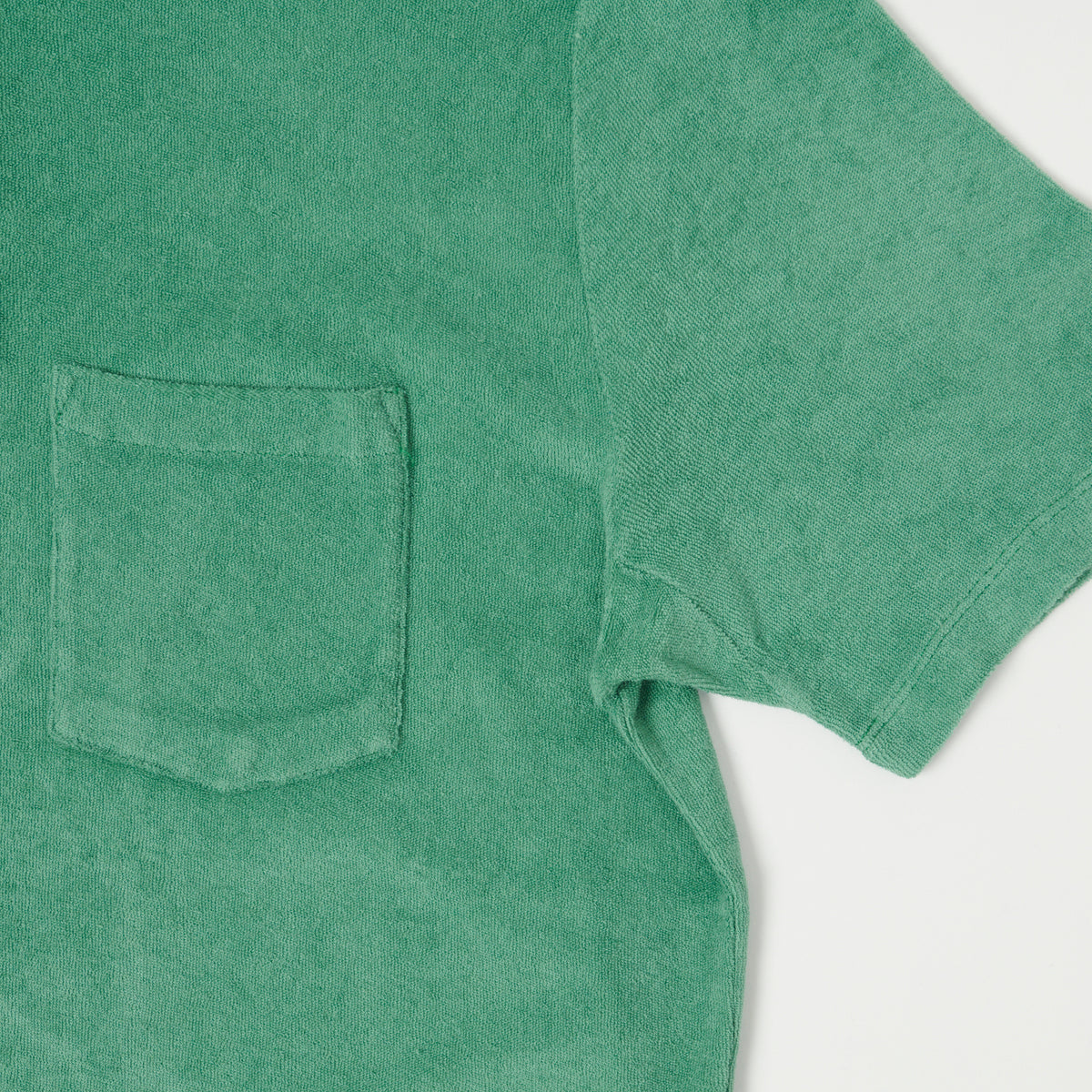 Merz b. Schwanen Plant Based Terry Polo Shirt - Grass