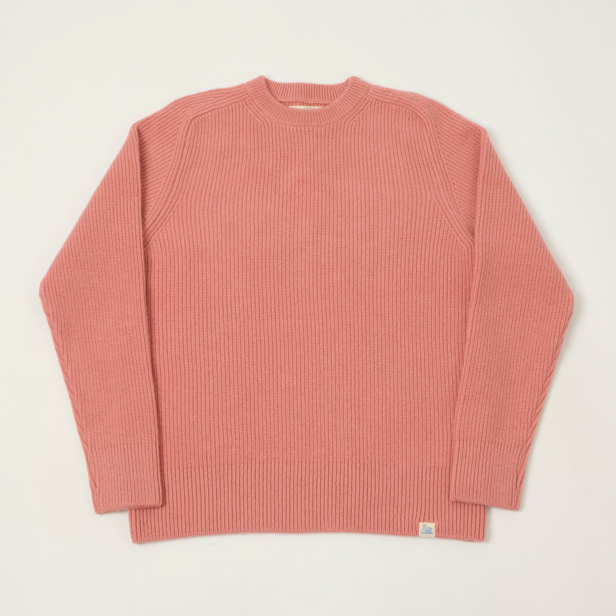 Merz b. Schwanen Wool Cashmere Ribbed Knit Pullover - Rosewood