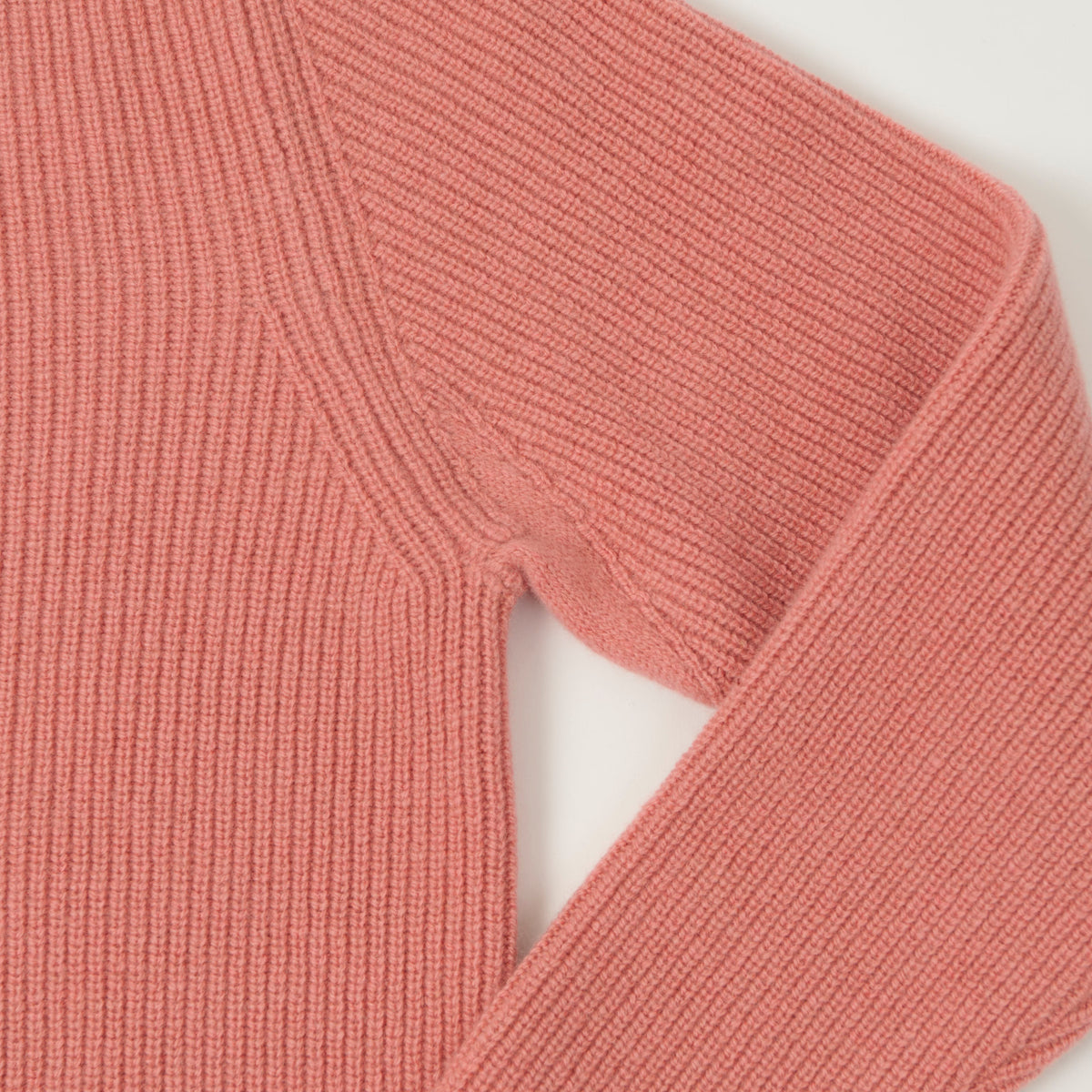 Merz b. Schwanen Wool Cashmere Ribbed Knit Pullover - Rosewood