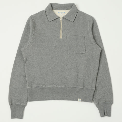 Merz b. Schwanen Quarter Zip Sweatshirt - Grey Melange