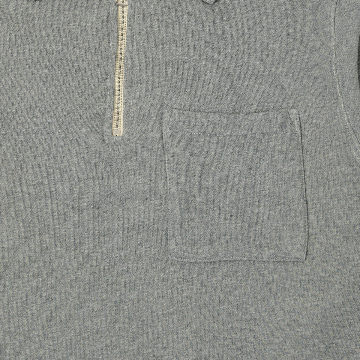 Merz b. Schwanen Quarter Zip Sweatshirt - Grey Melange