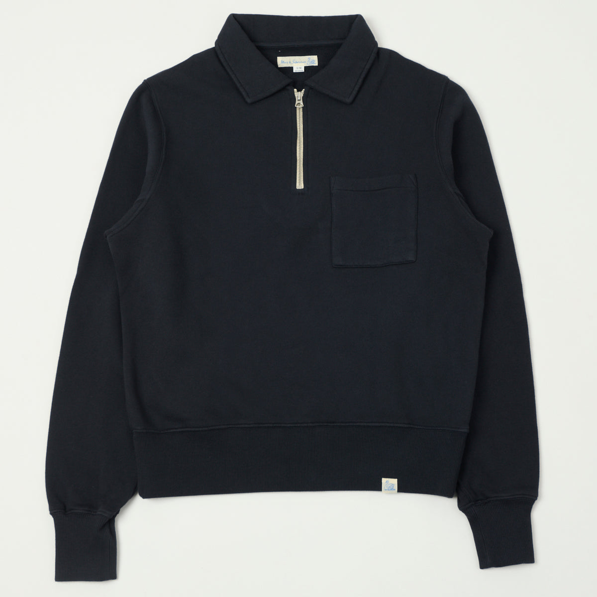 Merz b. Schwanen Quarter Zip Sweatshirt - Charcoal