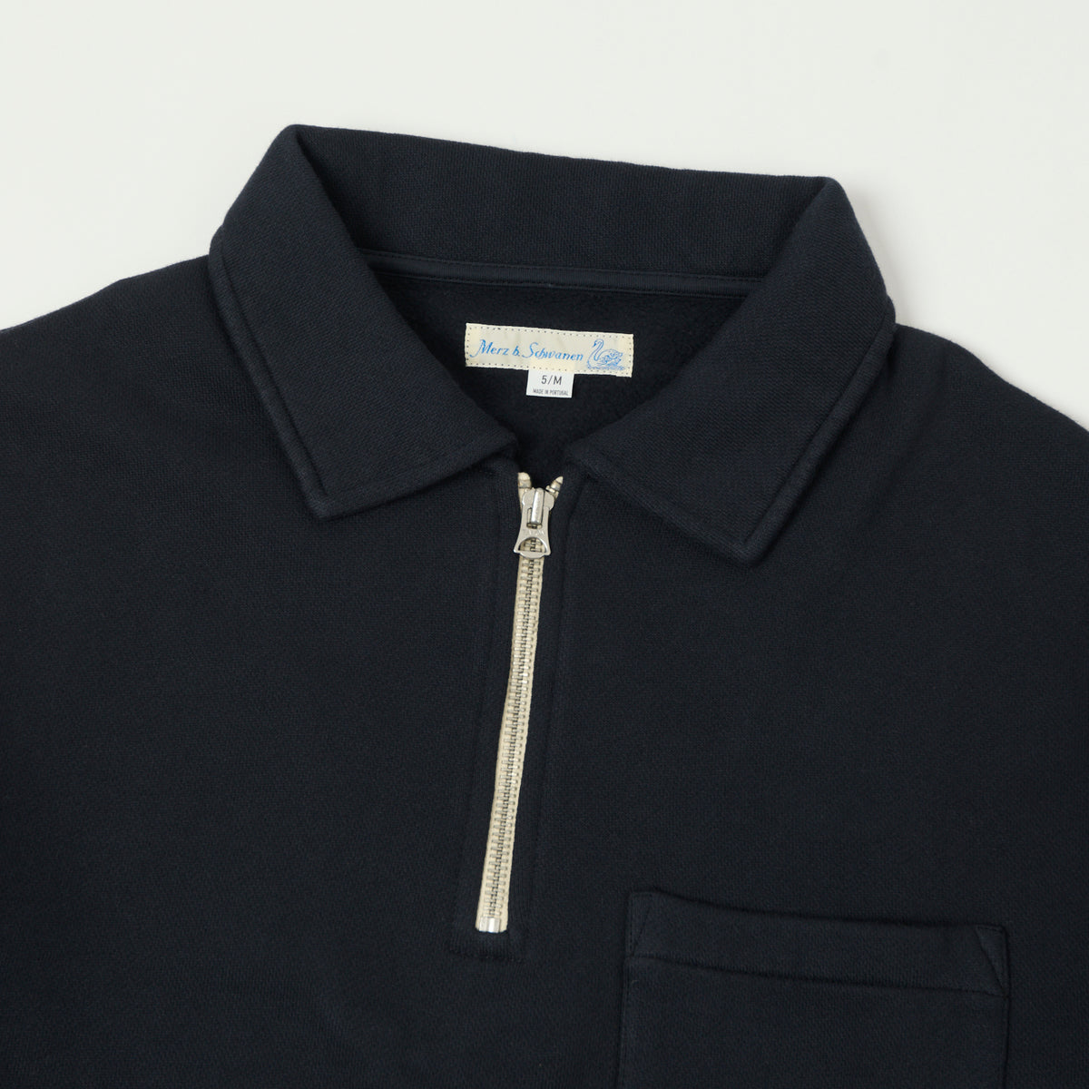 Merz b. Schwanen Quarter Zip Sweatshirt - Charcoal