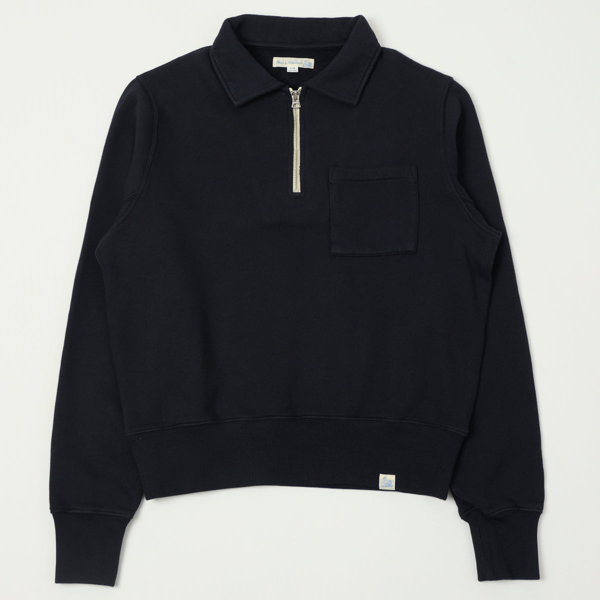 Merz b. Schwanen Quarter Zip Sweatshirt - Dark Navy