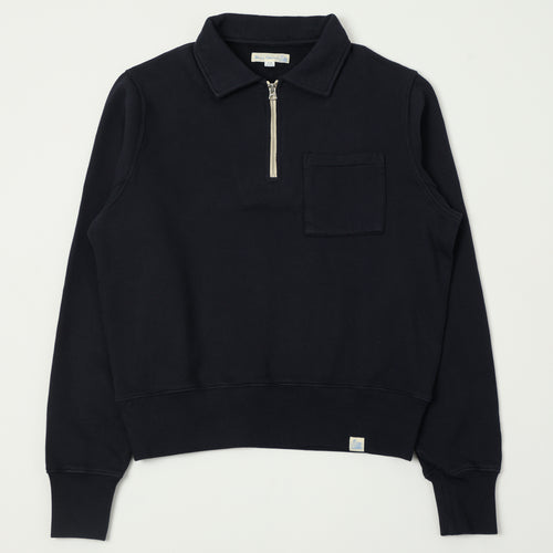 Merz b. Schwanen Quarter Zip Sweatshirt - Dark Navy