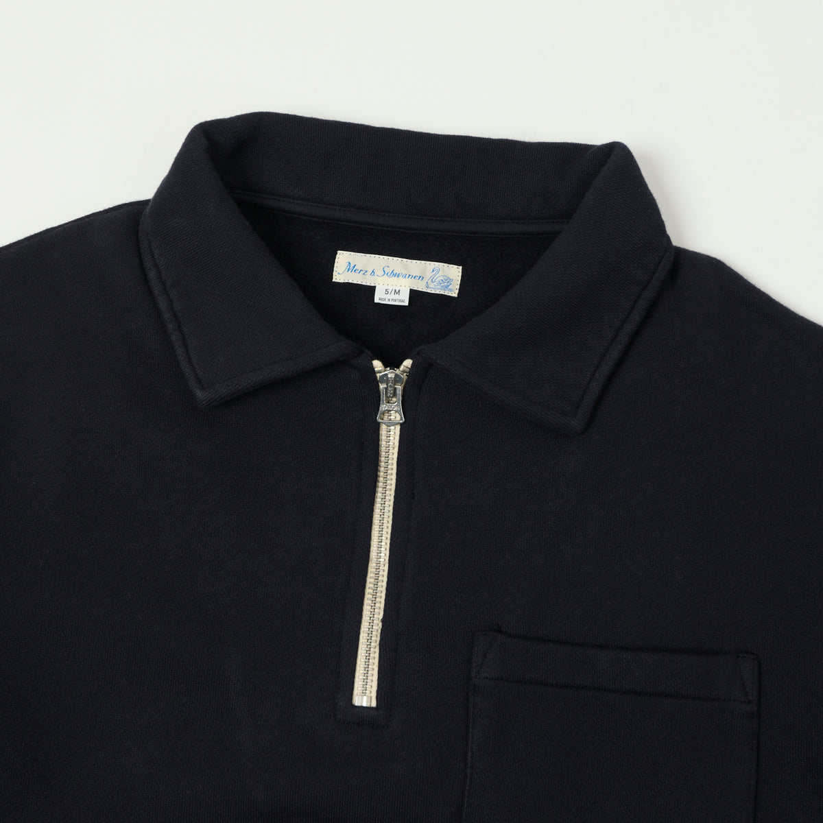 Merz b. Schwanen Quarter Zip Sweatshirt - Dark Navy